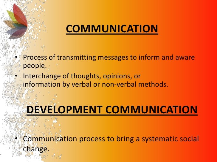 Development Communication - An approach to a democratic public information system